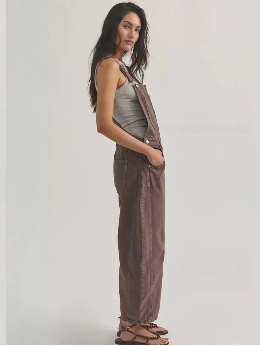 Free People Good Luck Barrel Overalls